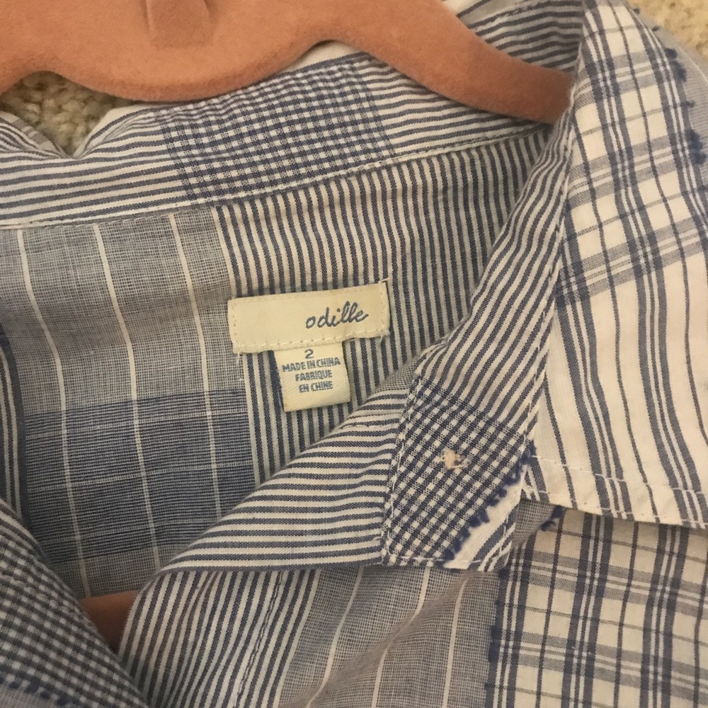 Anthropologie Patchwork Button Down Blouse. - image 3